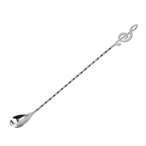 Edelstahlmaterial Löffel Für Kreative Musiknote Kaffee Rühre Musikstange Dessert Ice S Cocktail Long Mischung von Oxxggkao