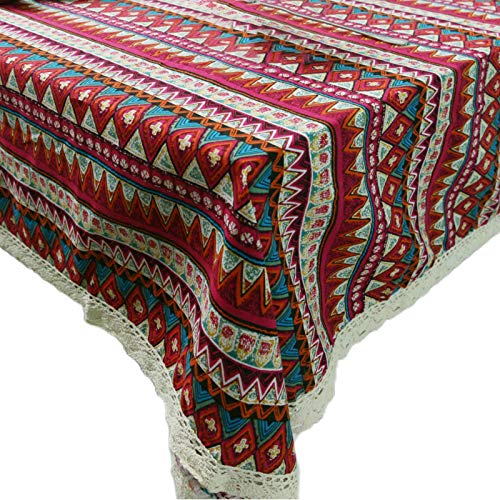 Ethnische Vintage Baumwollwäsche Tischdecke Geometrische Streifen Spitzenkante Tischabdeckung Wischen Sie Saubere Rechteckige Tischdecke Baumwoll Weißer Außener Ethnische Vintage Baumwollwäsche Tischdecke Geometrische Streifen Spitzenkante Tischabdeckung Wischen Sie Saubere Rechteckige Tischdecke Baumwoll Weißer Außener von Oxxggkao