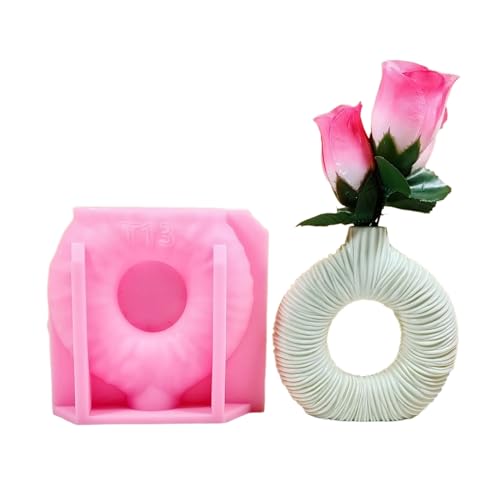 Geometrische Pflanzenblütenknopf Formkreise Geformte Silikonform Sukkulenten Pflanzgefäße Epoxidharz Garten Figuren Outdoor Vase von Oxxggkao