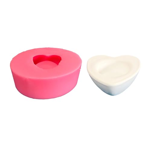 Harz Candlestick Silikonform Herzform Kerze Basis Schimmelpilzhalter Epoxidguss Schimmel Bastel Tisch Ornament Silikonformen Für Harz von Oxxggkao