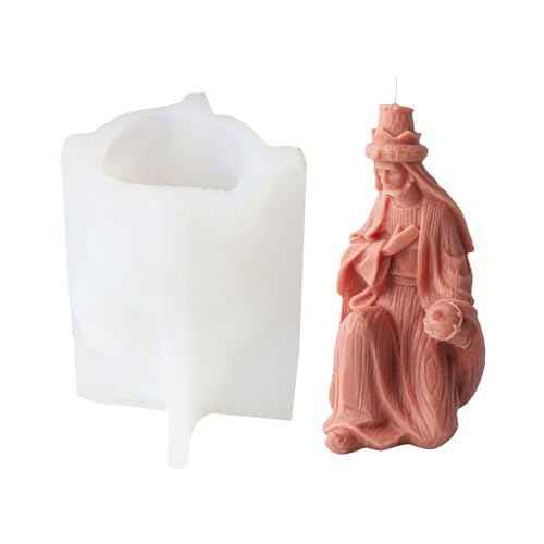 Hausform Silikonform Jesuses Familie Kerze Schimmel Handgefertigt Duft Kerze Herstellen von Oxxggkao