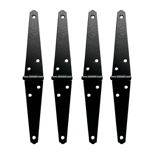 Hochleistungsriemenscharniere Schwarzes Schuppen Türtor Mit Schrauben Möbelhardware Für Zaun Holzstorschrank Heavy Duty Door von Oxxggkao