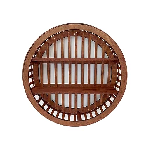 Holz Display Ständer Rund Herz Lagerregale Raumdekoration Wandhänge Aufbewahrungsregal Organizer Ornament Bücherregal Hänge Schwimmende Regale von Oxxggkao