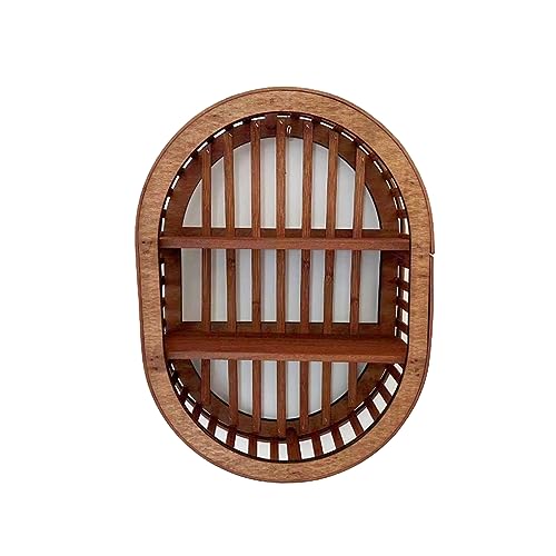 Holz Display Ständer Rund Herz Lagerregale Raumdekoration Wandhänge Aufbewahrungsregal Organizer Ornament Bücherregal Hänge Schwimmende Regale von Oxxggkao