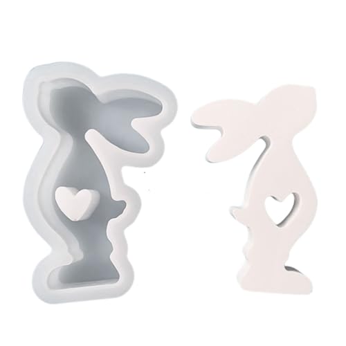 Kaninchen Kerzenform Schimmel Herz Kaninchen Aromatherapie Silikon Schimmel Handgemachte Kuchen Schokolade Backform Home Decors Kerzenform Silikon von Oxxggkao