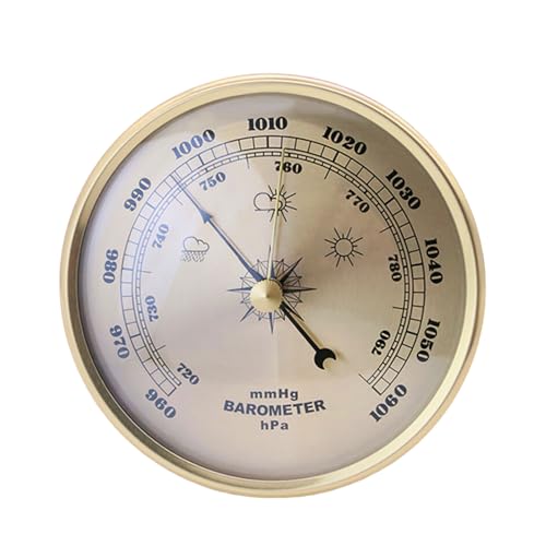Klassische Ressure Messgeräte Hygrometer Thermometer Genaues Wetterinstrument Für Die Wandschreibtisch Dekoration Mehrfachgröße Option Vintage Barometer Mit Metallrahmen von Oxxggkao