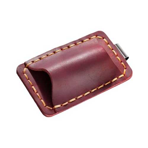 Lederstifthalter Mit Clip 1.7x2.8inch Single Slot Für Journals Notebook Planer Ordner Clipboard Notebook Hülle von Oxxggkao