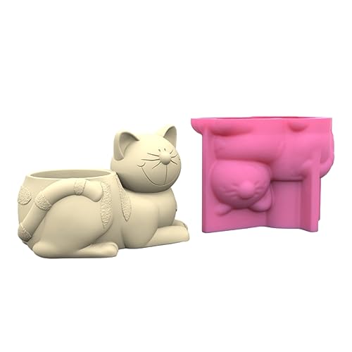 Nicht STICK Süße Katzenstifthalter Form Blumentopf Silikon Ornament Werkzeug Sukkulente Pflanzer Vase Silicon Blumentopfstifthalter Nicht STICK Süße Katzenstifthalter Form Blumentopf Silikon Ornament Werkzeug Sukkulente Pflanzer Vase Silicon Blumentopfstifthalter von Oxxggkao
