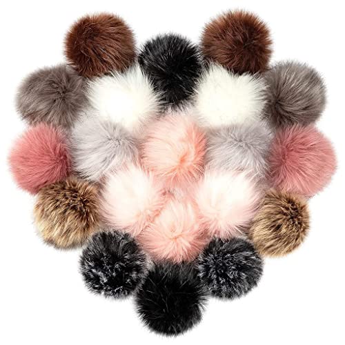 Oxxggkao 20 Stück Künstliche Pelz Pom Poms Kugeln Faux Fell Flauschige Kugeln Weiche Plüsch Poms Taschen Accessoires Accessoires Für Frauen Mädchen Geldbörsen von Oxxggkao