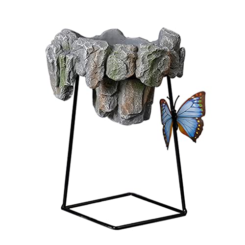 Oxxggkao Dekorative Eisenblume Vase Rechteck Pflanzer Topf Mit Magnetischem Schmetterling Rechteckig Pflanzenblütenbehälter Pflanzgefäß von Oxxggkao