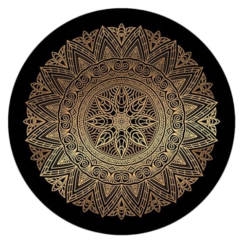 Oxxggkao European Round Area Teppich Nacht Kreis Boden Matte von Oxxggkao