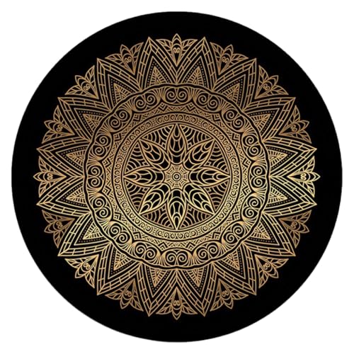 Oxxggkao European Round Area Teppich Nacht Kreis Boden Matte von Oxxggkao