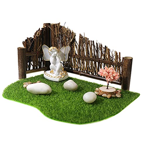 Oxxggkao Fairy Garden Ornament Künstliche Gras Rasen Zaun Engelsstatue Für Innenräume Freien Häuserdekorationen Gartengeltatue Statue Oxxggkao Fairy Garden Ornament Künstliche Gras Rasen Zaun Engelsstatue Für Innenräume Freien Häuserdekorationen Gartengeltatue Statue von Oxxggkao