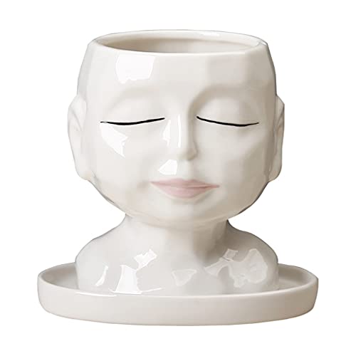 Oxxggkao Gesicht Für Kopfdesign Sukkulenten Pflanzentopf Mit Entwässerungsloch Innenkeramik Pflanzer Süßpflanzen Blütenpflanze Oxxggkao Gesicht Für Kopfdesign Sukkulenten Pflanzentopf Mit Entwässerungsloch Innenkeramik Pflanzer Süßpflanzen Blütenpflanze von Oxxggkao