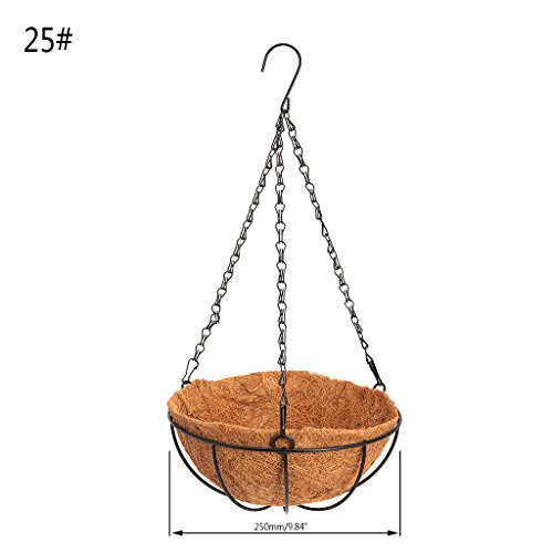 Oxxggkao Hängende Kokosnussgemüse Blumenkorb Leine Pflanzer Garten Eisenkunst Hängende Blumenkörbe Für Außengelbgelb Oxxggkao Hängende Kokosnussgemüse Blumenkorb Leine Pflanzer Garten Eisenkunst Hängende Blumenkörbe Für Außengelbgelb von Oxxggkao