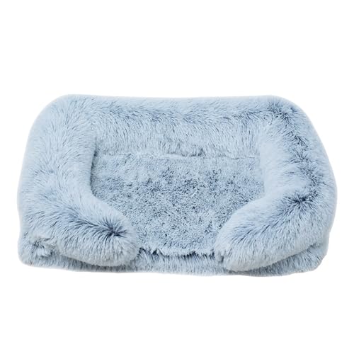 Oxxggkao Hundebett für kleine Welpen, Kätzchen, rutschfester Korb mit abnehmbarem Kissen, mehrfarbig, Größe M von Oxxggkao