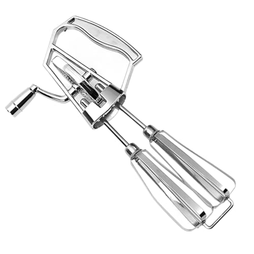 Oxxggkao Manueller Eierschlägel aus Edelstahl, Handkurbel, Mixer mit doppelt drehbaren Köpfen für effizientes Schlagen und Backen, Küchenmischwerkzeug Oxxggkao Manueller Eierschlägel aus Edelstahl, Handkurbel, Mixer mit doppelt drehbaren Köpfen für effizientes Schlagen und Backen, Küchenmischwerkzeug von Oxxggkao