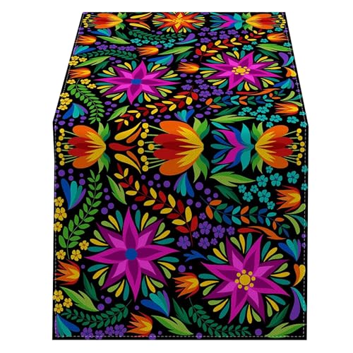 Oxxggkao Mexiko Leinen Tisch Runner Küche Essdekor Bunte Blumen Tischdecke Für Essen Halloween Party Mexiko Tischläufer Oxxggkao Mexiko Leinen Tisch Runner Küche Essdekor Bunte Blumen Tischdecke Für Essen Halloween Party Mexiko Tischläufer von Oxxggkao