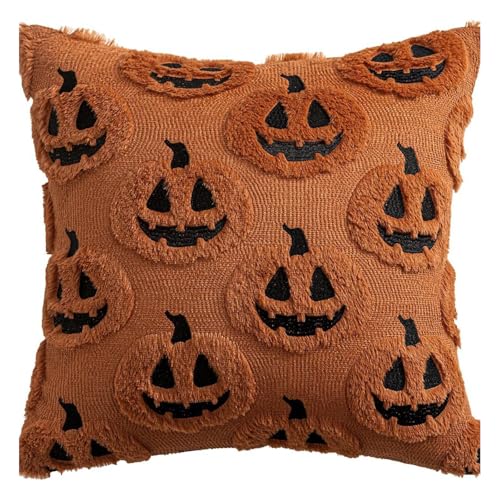 Oxxggkao Plüsch Kürbisse Kissenabdeckung Safe Für Kinder Halloweens Home Decoration Accessoires Festival Halloweens Kissenbezug von Oxxggkao