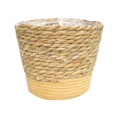 Oxxggkao Strohwebelpflanzentöpfe Behälter Handgewebte Pflanzenabdeckung Und Lecksicherer Gartenbehälter Für Innenräume Freien Freien Garten Pflanzerkorb Oxxggkao Strohwebelpflanzentöpfe Behälter Handgewebte Pflanzenabdeckung Und Lecksicherer Gartenbehälter Für Innenräume Freien Freien Garten Pflanzerkorb von Oxxggkao