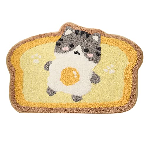 Oxxggkao Teppiche mit Cartoon-Muster, Fußmatten, für Badezimmer, Wohnzimmer, Eingangstür, Schlafzimmer, Schwarz von Oxxggkao