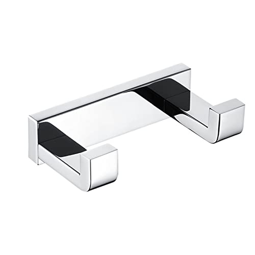Oxxggkao Wand Doppelhaken Edelstahl Kleiderbügel Handtuch Bademantel für Halter Duschhaken Badezimmer Zubehör Wandhaken Dekorative Heavy Duty zum Aufhängen von Dingen von Oxxggkao