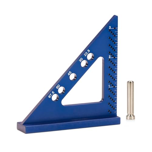 Platz 90 Grad Carpenter Holzbearbeitung Messmarkierungsmessstufe Miter Dreieck Lineal Einstellbares Rechte Klemmmöbel Making Werkzeug von Oxxggkao