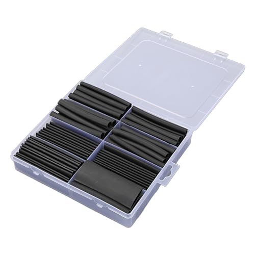 Praktische Schrumpfschlauch-Kollektion 4:1 Schrumpfung, elektrische Reparatur, essentielle Schrumpfschlauch-Set mit Box, säure- und basenbeständige Isolierung, 100 Stück Praktische Schrumpfschlauch-Kollektion 4:1 Schrumpfung, elektrische Reparatur, essentielle Schrumpfschlauch-Set mit Box, säure- und basenbeständige Isolierung, 100 Stück von Oxxggkao
