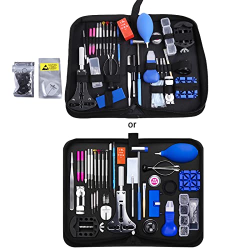 Uhren-Set, 15,5 x 4,5 x 26,5 cm, geeignet für die meisten Uhrenreparatur-Anforderungen, Werkzeugset-Tasche von Oxxggkao