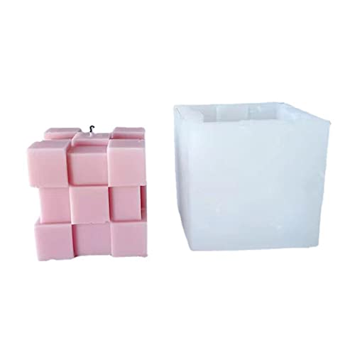 Würfel Block Kerze Silikonformen Epoxy Harz Tisch Ornament Formputz Gips Machen Sie Einfach Zu Reinigen Silikon Zu Machen von Oxxggkao