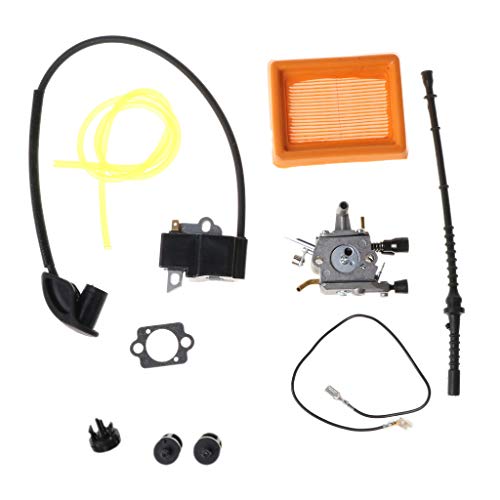 Zündspule für FS120 FS200 FS250 FS250R FS350 Trimmer Freischneider Vergaser Kit 41341200603/41344001301/41341410300 Rebuild Cleaner Carb Real Carbs von Oxxggkao