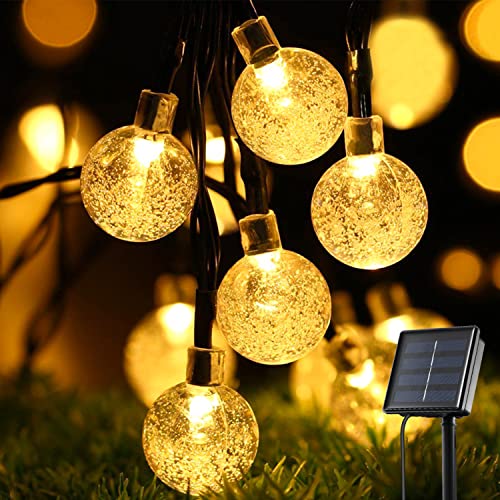 OxyLED Solar Lichterkette Aussen, 6.5M 30LED Lichterkette Solar Außen Wetterfest Wasserdicht IP65 8 Modi Kristall Kugeln Solar Lichterkette Außen für Garten, Terrasse, Balkon, Partys, Warmweiß OxyLED Solar Lichterkette Aussen, 6.5M 30LED Lichterkette Solar Außen Wetterfest Wasserdicht IP65 8 Modi Kristall Kugeln Solar Lichterkette Außen für Garten, Terrasse, Balkon, Partys, Warmweiß von OxyLED