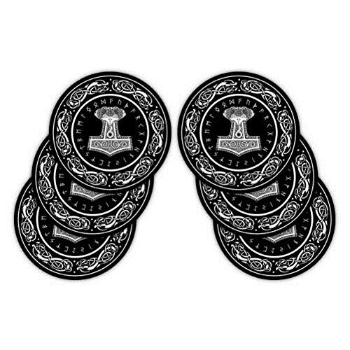 for-collectors-only Wikinger Untersetzer Thor Hammer Coaster 6er Set Bierdeckel 6 Stück von Oxycute GD