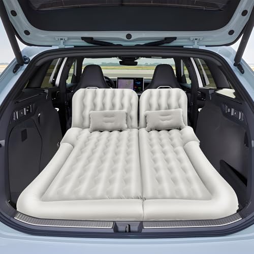 Oxylonty Auto Matratze, SUV Luftmatratze mit 2 Kissen und Pumpe, Camping Aufblasbare Matratze 2000 kg Tragfähigkeit - Grau von Oxylonty