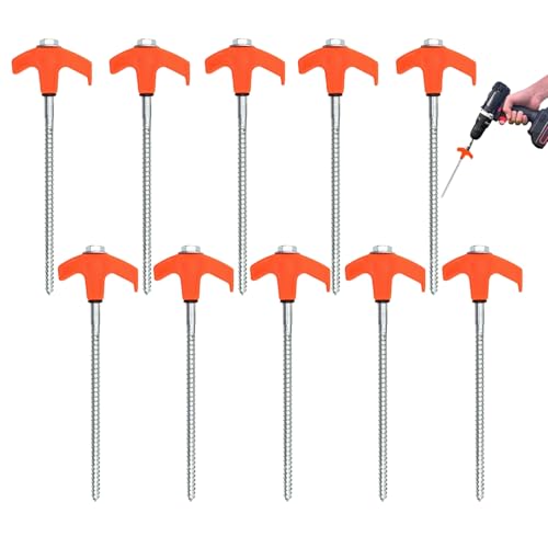 10 Stück Rock Ground Pegs, Metall Heavy Duty Camping Pegs, Heavy Duty Spieß Zelthaken Verzinkt Rostfrei Ultimative Stärke für Zelte, Pavillons und Markisen 10 Stück Rock Ground Pegs, Metall Heavy Duty Camping Pegs, Heavy Duty Spieß Zelthaken Verzinkt Rostfrei Ultimative Stärke für Zelte, Pavillons und Markisen von Oyiclyea