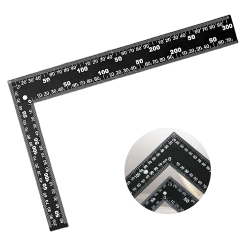 L-förmiges Lineal, L-förmiges Vierkantlineal, Stahl Tri Framing, quadratischer rechter Winkel, mit metrischen imperialen Markierungen und Aufhängeloch, für Holzbearbeitung und technische Messung, 30 L-förmiges Lineal, L-förmiges Vierkantlineal, Stahl Tri Framing, quadratischer rechter Winkel, mit metrischen imperialen Markierungen und Aufhängeloch, für Holzbearbeitung und technische Messung, 30 von Oyiclyea