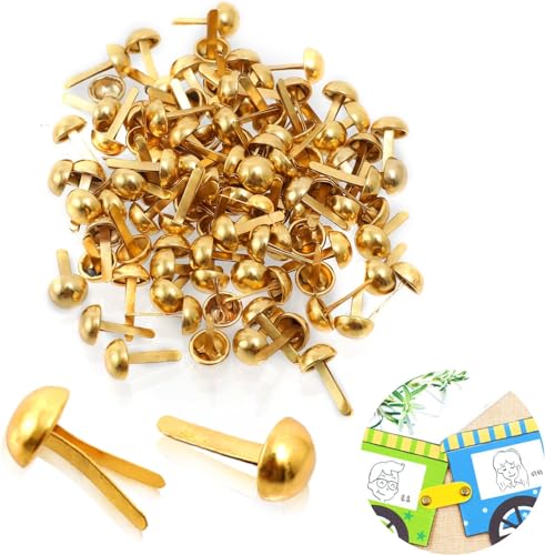 100 Stück Musterbeutelklammern,Rundkopfklammern,Goldene Musterklammern Klein,Metall Rundkopfklammern,Mini Brads,Handdekoriertes Zubehör,für Schule Büro Papier Briefklammern Basteln Handwerk DIY 100 Stück Musterbeutelklammern,Rundkopfklammern,Goldene Musterklammern Klein,Metall Rundkopfklammern,Mini Brads,Handdekoriertes Zubehör,für Schule Büro Papier Briefklammern Basteln Handwerk DIY von Oykrueats