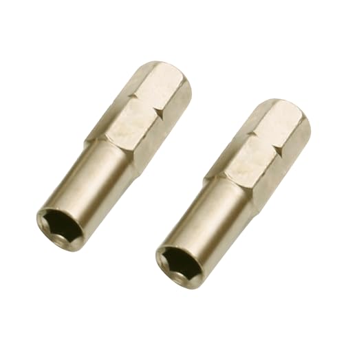 2 Stück 6,35 Auf 4 Mm Adapter-Magnethülse,1/4 Zoll Bit Adapter Schraubendreher Vernickelt,Sechskant Schraubendreher Bit Adapter,Schraubendreher Adapter Für Micro-Bits Form 4 Mm (Silber) von Oykrueats