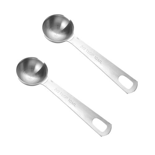 2 Stück Messlöffel Edelstahl,Kaffeelöffel Portionierer,10ml Messlöffel,Kaffee Messlöffel,Kaffeedosierlöffel,Tee Messlöffel,Kaffeelöffel Edelstahl zum Abmessen von Kaffee Satz Gewürze Bohnen 2 Stück Messlöffel Edelstahl,Kaffeelöffel Portionierer,10ml Messlöffel,Kaffee Messlöffel,Kaffeedosierlöffel,Tee Messlöffel,Kaffeelöffel Edelstahl zum Abmessen von Kaffee Satz Gewürze Bohnen von Oykrueats