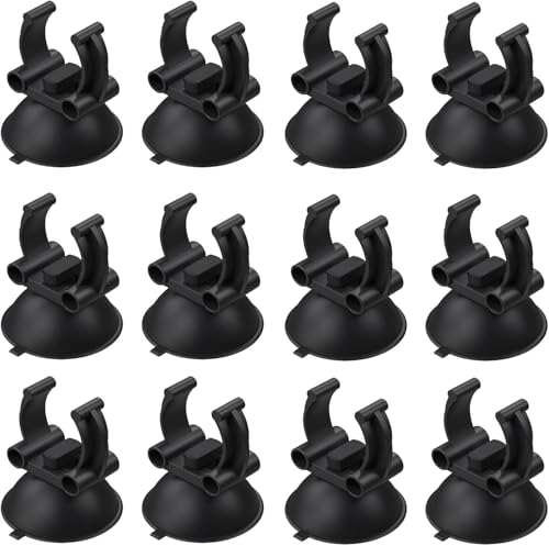 Oykrueats 12 Stück Aquarium Saugnäpfe,Schwarz Saugnapf Aquarium,Kunststoff Saugnäpfe Aquarium,Aquarium Saugnapf mit Clips,für Fixierung Luftleitung Sauerstoffschlauch Heizstab auf Glasscheibe Oykrueats 12 Stück Aquarium Saugnäpfe,Schwarz Saugnapf Aquarium,Kunststoff Saugnäpfe Aquarium,Aquarium Saugnapf mit Clips,für Fixierung Luftleitung Sauerstoffschlauch Heizstab auf Glasscheibe von Oykrueats