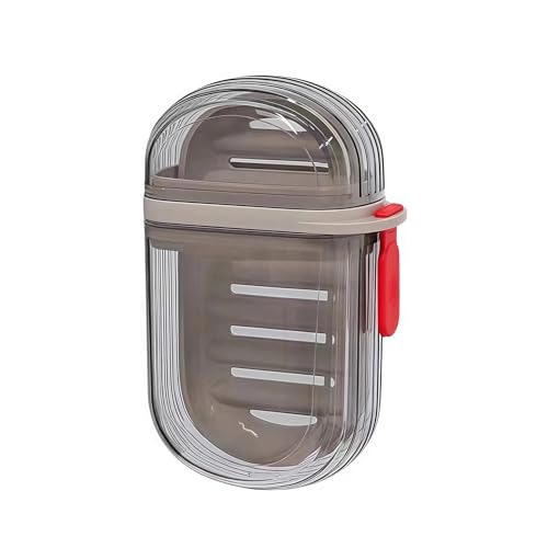 Seifendose Reise,Tragbar Seifenbox Reise mit Deckel,Mini Wasserdicht Rund Klein Versiegelt und Auslaufsicher Seifendose Mit Abtropfgitter,für Reisen,Küche,Badezimmer,Camping,Outdoor(Braun) von Oykrueats
