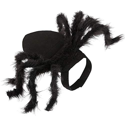 Oyria Haustier Spinne Kostüm Halloween Haustier Spinne Kleidung Hund Katze Horror Simulation Plüsch Spinnen Dress Up Kostüm, Herbst Winter Warme Mantel Bekleidung von Oyria