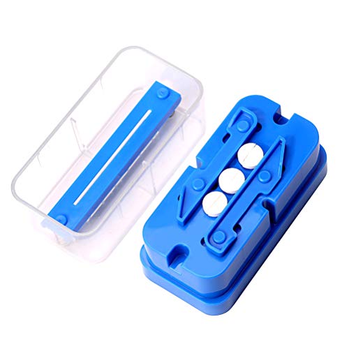 Oyria Pill Cutter und Dispenser Separator Pill Cutter Medikamente Divider Chopper für kleine Pillen Große Pillen in halbes Viertel geschnitten für Tablet Vitamin Medicine von Oyria