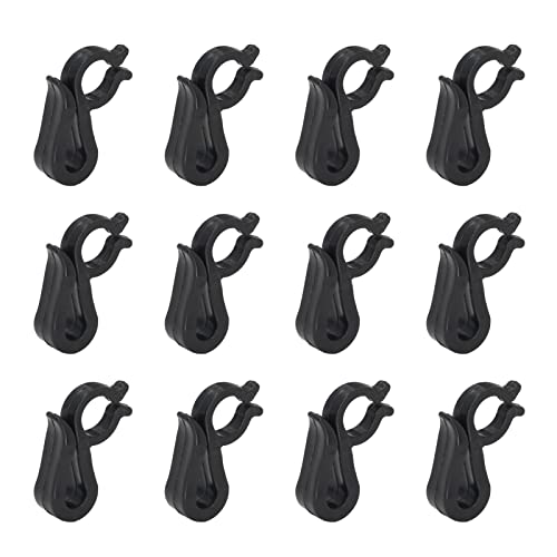 Oytrui 120 Stcs Weihnachtslicht Clips Wiederverwendbar Wasserdichte Plastische Plastik Im Freien Hanging Weihnachtslicht Clips für Weihnachten Halloween Neujahr Dekorationen (Schwarz) von Oytrui