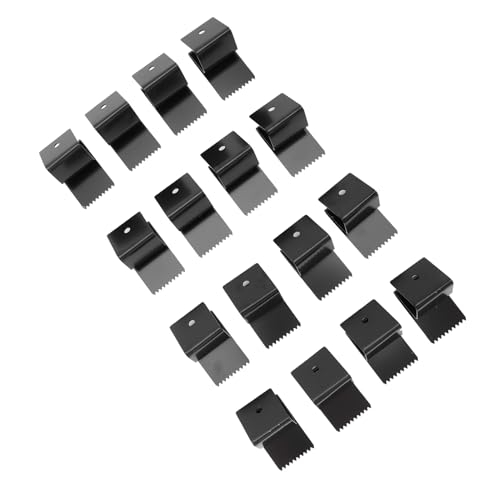 Oytrui 16pcs Hurricane Fensterclips, Rostfreier Stahl Wiederverwendbarer Sperrholzclip mit Schrauben für Fensterschutz bei Unwetter (Schwarz) von Oytrui