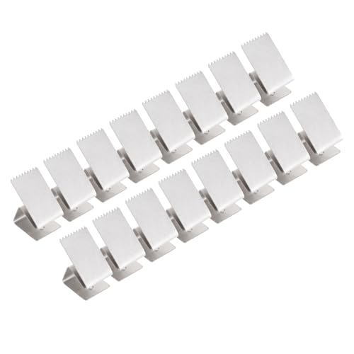 Oytrui 16pcs Hurricane Fensterclips, Rostfreier Stahl Wiederverwendbarer Sperrholzclip mit Schrauben für Fensterschutz bei Unwetter (Silber) von Oytrui