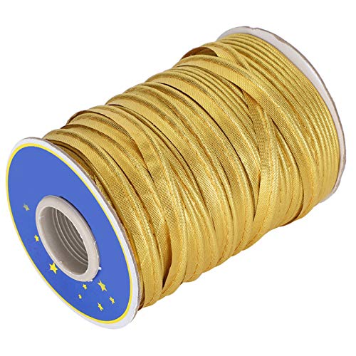 Oytrui 70YD -Kantengeflecht, Polyester -Vorspannungsband 1 Cm Breite Zum Nähen Bindungsnähte, mit Konstantem Farben und Sogar Nähraum (Gold) von Oytrui