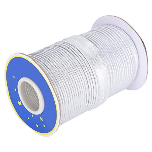 Oytrui 70YD -Kantengeflecht, Polyester -Vorspannungsband 1 Cm Breite Zum Nähen Bindungsnähte, mit Konstantem Farben und Sogar Nähraum (Silber) von Oytrui