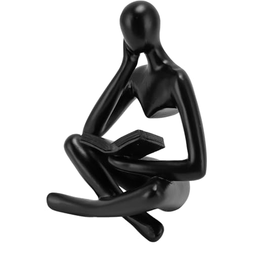 Oytrui Denker -Statue -Harz -Figur -Kunstschmuck, Perfektes für Freunde oder Kollegen, Empfindliches Aussehen, Geeignet für Wohnzimmer oder Bürodekoration (Schwarz) von Oytrui