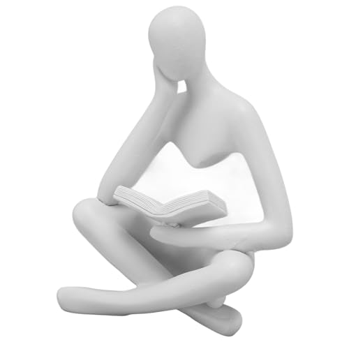 Oytrui Denker -Statue -Harz -Figur -Kunstschmuck, Perfektes für Freunde oder Kollegen, Empfindliches Aussehen, Geeignet für Wohnzimmer oder Bürodekoration (Weiß) von Oytrui
